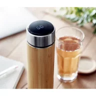   Termos, Everestus, 22FEB1231, 480 ml, Ø6.4x23.5 cm, Otel, Bambus, Natur