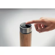   Termos, Everestus, 22FEB1231, 480 ml, Ø6.4x23.5 cm, Otel, Bambus, Natur