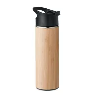   Termos, Everestus, 22FEB1235, 450 ml, 8x24 cm, Otel, Bambus, Natur