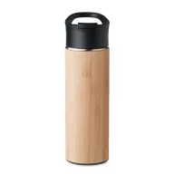   Termos, Everestus, 22FEB1235, 450 ml, 8x24 cm, Otel, Bambus, Natur