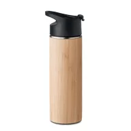   Termos, Everestus, 22FEB1235, 450 ml, 8x24 cm, Otel, Bambus, Natur