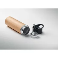   Termos, Everestus, 22FEB1235, 450 ml, 8x24 cm, Otel, Bambus, Natur