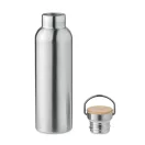 Termos, Everestus, 22FEB1234, 750 ml, Ø7x26 cm, Otel, Bambus, Argintiu