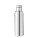 Termos, Everestus, 22FEB1234, 750 ml, Ø7x26 cm, Otel, Bambus, Argintiu