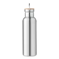   Termos, Everestus, 22FEB1234, 750 ml, Ø7x26 cm, Otel, Bambus, Argintiu
