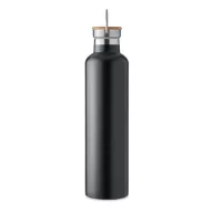   Termos cu perete dublu, Everestus, 18SEP4304, 1000 ml,  Ø8x31.5 cm, Otel, Negru