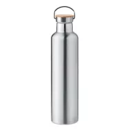   Termos, Everestus, 22FEB1228, 1000 ml, Ø8x31.5 cm, Otel, Bambus, Argintiu