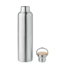 Termos, Everestus, 22FEB1228, 1000 ml, Ø8x31.5 cm, Otel, Bambus, Argintiu