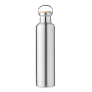 Termos, Everestus, 22FEB1228, 1000 ml, Ø8x31.5 cm, Otel, Bambus, Argintiu