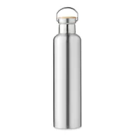   Termos, Everestus, 22FEB1228, 1000 ml, Ø8x31.5 cm, Otel, Bambus, Argintiu