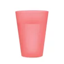 Pahar 300 ml, 2509E15909, Everestus, Ø7.5x10.5 cm, Polipropilena, Rosu transparent