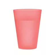   Pahar 300 ml, 2509E15909, Everestus, Ø7.5x10.5 cm, Polipropilena, Rosu transparent