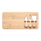 Set platou de bucatarie cu 3 ustensile, Everestus, 22FEB0076, 37.5x17.5x1.5 cm, Bambus, Natur