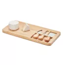 Set platou de bucatarie cu 3 ustensile, Everestus, 22FEB0076, 37.5x17.5x1.5 cm, Bambus, Natur