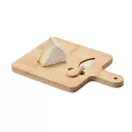 Set platou de bucatarie si cutit, Everestus, 22FEB0077, 27.5x19.5x1 cm, Bambus, Natur