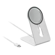   Incarcator wireless magnetic, Everestus, 22FEB1641, 7.5x8.5x11.7 cm, Aluminiu, Argintiu
