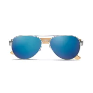   Ochelari de soare, Everestus, 22FEB0239, 13x14x5 cm, Bambus, Albastru