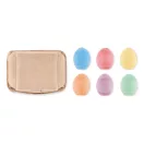 Set 6 crete cu forma de ou in cutie, Everestus, 22FEB0693, 15x10x7 cm, Carton, Bej