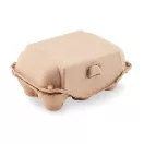 Set 6 crete cu forma de ou in cutie, Everestus, 22FEB0693, 15x10x7 cm, Carton, Bej
