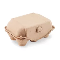   Set 6 crete cu forma de ou in cutie, Everestus, 22FEB0693, 15x10x7 cm, Carton, Bej
