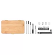   Set scule in cutie, Everestus, 22FEB0183, 19.5x11.8x3 cm, Bambus, Natur