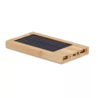   Powerbank solar, Everestus, 22FEB1612, 4000 mAh, 14x7.9x1.4 cm, Bambus, Natur