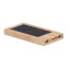 Powerbank solar, Everestus, 22FEB1612, 4000 mAh, 14x7.9x1.4 cm, Bambus, Natur
