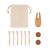Set accesorii golf in husa, Everestus, 22FEB1501, 9x12 cm, Bambus, Bej