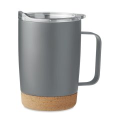   Cana de voiaj, Everestus, 42FEB231176, 300 ml, 11.5x12.5 cm, Otel, Gri