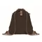 Saculet cu snur, 2410E23052, Everestus, 38 x 42 cm, Bumbac, Maro ciocolata