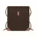 Saculet cu snur, 2410E23052, Everestus, 38 x 42 cm, Bumbac, Maro ciocolata
