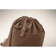   Saculet cu snur, 2410E23052, Everestus, 38 x 42 cm, Bumbac, Maro ciocolata