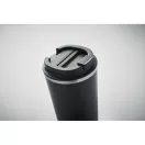 Cana de voiaj cu perete dublu, Everestus, 18SEP3151, 510 ml,  Ø8.5x17 cm, Otel, Negru