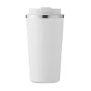 Cana de voiaj cu perete dublu, Everestus, 18SEP3153, 510 ml,  Ø8.5x17 cm, Otel, Alb