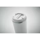 Cana de voiaj cu perete dublu, Everestus, 18SEP3153, 510 ml,  Ø8.5x17 cm, Otel, Alb