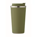 Cana de voiaj, Everestus, 2610E18501, 510 ml, Ø8.5x17 cm, Otel inoxidabil, Verde inchis