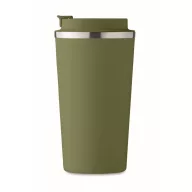   Cana de voiaj, Everestus, 2610E18501, 510 ml, Ø8.5x17 cm, Otel inoxidabil, Verde inchis
