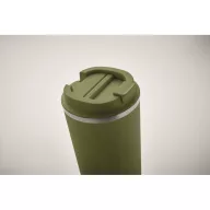  Cana de voiaj, Everestus, 2610E18501, 510 ml, Ø8.5x17 cm, Otel inoxidabil, Verde inchis