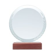 Trofeu rotund, Everestus, 18SEP3998,  Ø15 cm, Sticla, Maro