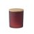 Lumanare ceara vegetala 120g, Everestus, 18SEP2465, 8.5x8.5x11 cm, Sticla, Bambus, Rosu