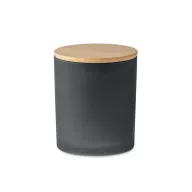   Lumanare ceara vegetala 120g, Everestus, 18SEP2464, 8.5x8.5x11 cm, Sticla, Bambus, Negru