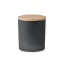 Lumanare ceara vegetala 120g, Everestus, 18SEP2464, 8.5x8.5x11 cm, Sticla, Bambus, Negru