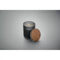   Lumanare ceara vegetala 120g, Everestus, 18SEP2464, 8.5x8.5x11 cm, Sticla, Bambus, Negru