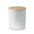 Lumanare ceara vegetala 200g, Everestus, 18SEP2471, 9.35x9.35x12 cm, Sticla, Bambus, Alb