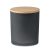 Lumanare ceara vegetala 280g, Everestus, 18SEP2472, 10.1x10.1x13 cm, Sticla, Bambus, Negru