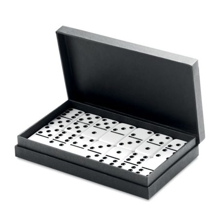 Set Domino, Everestus, 18SEP3453, 28 piese, 19.2x11.5x3 cm, Melamina, Negru