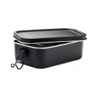   Caserola pranz, Everestus, 18SEP2385, 750 ml, 16x11.5x5.5 cm, Otel, Negru