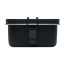 Caserola pranz, Everestus, 18SEP2385, 750 ml, 16x11.5x5.5 cm, Otel, Negru
