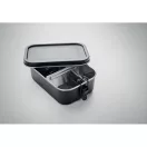 Caserola pranz, Everestus, 18SEP2385, 750 ml, 16x11.5x5.5 cm, Otel, Negru