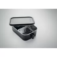   Caserola pranz, Everestus, 18SEP2385, 750 ml, 16x11.5x5.5 cm, Otel, Negru